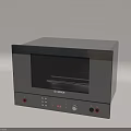 BOSCH Silver Microwave Oven Kitchen Appliance With Control Panel And Display Screen 3d model