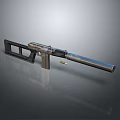 Tactical Weapon With Long Barrel Black Metal Finish And Ergonomic Grip Design