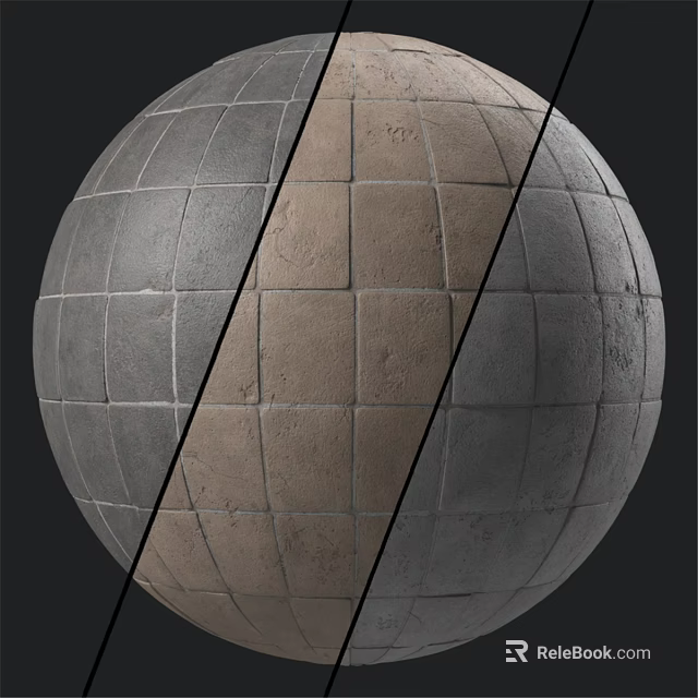 Building Components Display Segmented Sphere Design With Gray And Brown Textures 3d model 