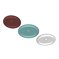 Round Ceiling Lamp Set 3d model