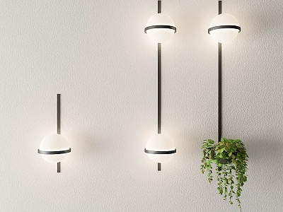 VIBIA wall lamp long wall lamp round wall lamp 3d model