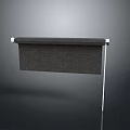 Dark Gray Roller Gate With Woven Fabric And Modern Metal Frame Design