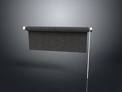 Dark Gray Roller Gate With Woven Fabric And Modern Metal Frame Design 3d model