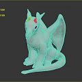 Cute Pink Dragon Figurine In Sitting Pose With Shiny Surface And Smooth Texture