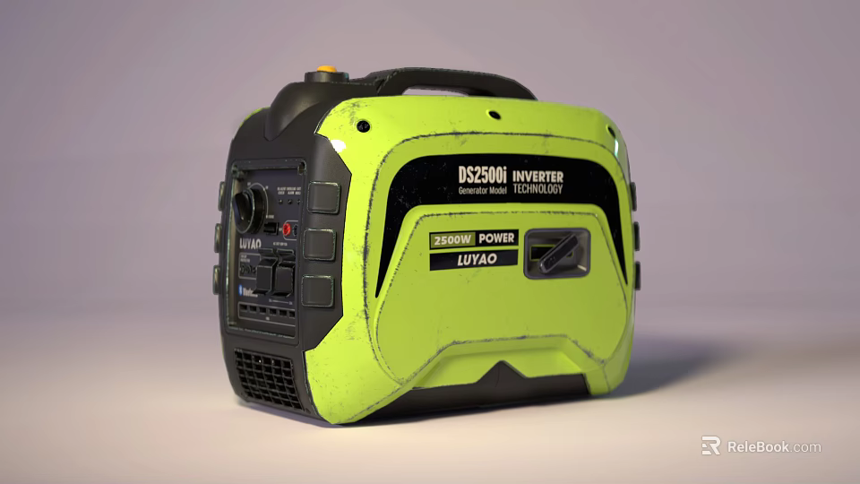 DC5500 Inverter Portable Device With True Power Output And Lime Green Design 3d model 