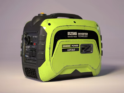 DC5500 Inverter Portable Device With True Power Output And Lime Green Design 3d model