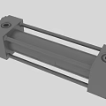 Mechanical Hydraulic Cylinder With Gray Metal Body Piston Rod And Mounting Holes
