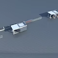 Modern Entrance Gate Design With Covered Roof Fencing And Building Structures