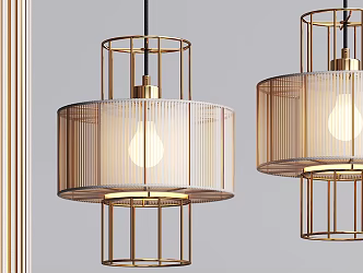 Light Luxury Chandelier Metal Chandelier 3d model