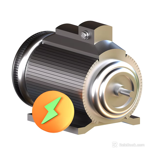 High Performance Intelligent Electric Motor Machine With Efficient Power And Metallic Structure 3d model 