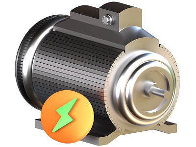 High Performance Intelligent Electric Motor Machine With Efficient Power And Metallic Structure 3d model