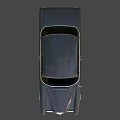 Vintage Gray Classic Car Design With Round Headlights Front Grille And Retro Body Lines