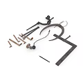 Precision Metal Tools Kit With Caliper Wrench Screws Brackets And Measuring Rod