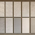 Gray Texture Tile Samples Featuring Various Patterns Displayed In Two Rows