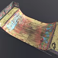 Colorful Skateboard Ramp Design With Graffiti Art And Metal Frame Structure
