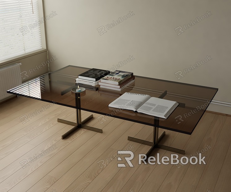 Square tea coffee table model