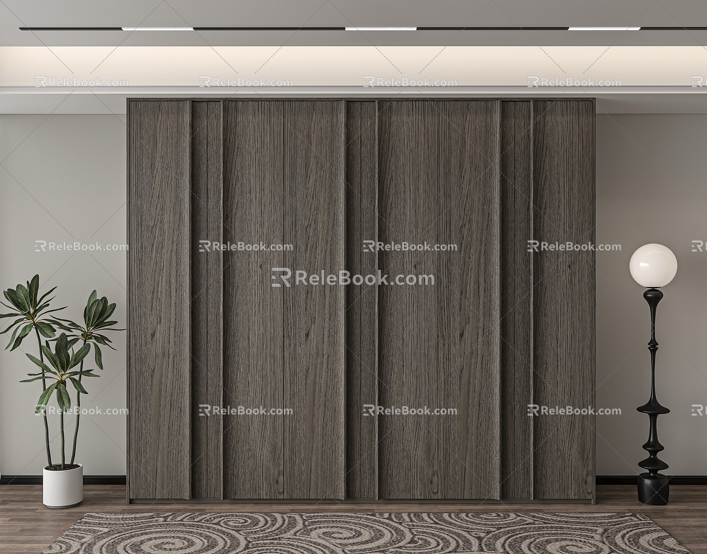 Middle style wardrobe 3d model