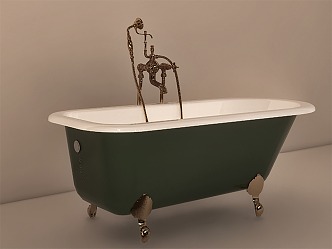 Vintage Bathtub Metal Bathtub 3d model