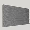 Decorative White Ceiling Panel With Wavy Striped Design For Modern Interiors