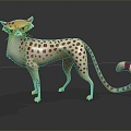 Modern Cheetah Cartoon Cheetah Pink Panther 3d model