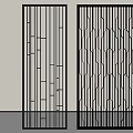 Stylish Black And Gold Room Dividers Featuring Geometric Hollow Designs