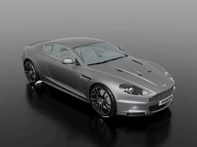 Elegant Silver Luxury Sports Car With Sleek Two Door Design And Black Alloy Wheels 3d model