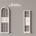 Elegant Arched And Rectangular Bay Window Designs With Carved Details And Minotli Brand
