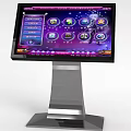 KTV Modern Touch Screen Song Selection System With Colorful Digital Interface And Icons 3d model