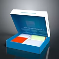 Open Blue Box With Colorful Adhesive Bandages For Essential Household Use