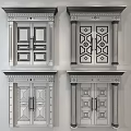 Ornate Classic Entrance Doors With Intricate Carvings Decorative Panels And Metal Detailing
