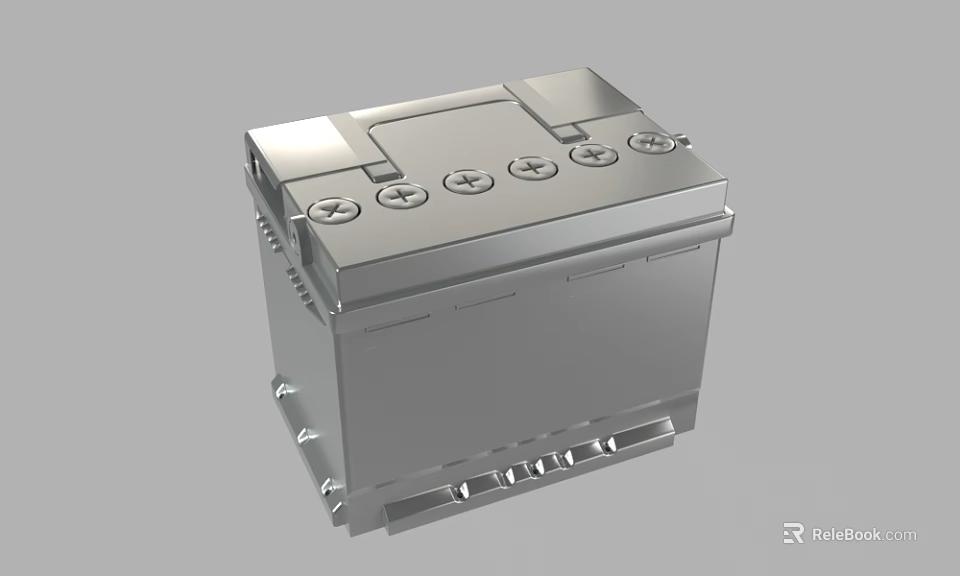 Industrial Battery Equipment With Metal Casing And Top Terminals For Heavy Duty Use 3d model 