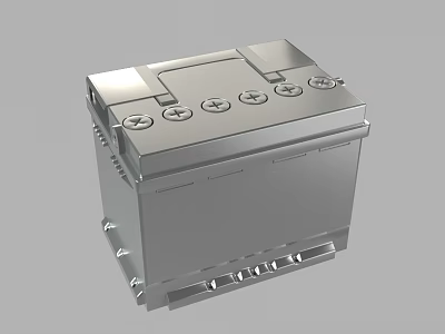 Industrial Battery Equipment With Metal Casing And Top Terminals For Heavy Duty Use 3d model
