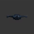 Game Movie Character 3D Model With Blue Sleek Futuristic Shiny Smooth Body Design