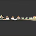 Colorful Assorted Sushi Platter With Nigiri Maki Soy Sauce Wasabi And Chopsticks