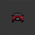 Red SUV Car With Black Roof Modern Design Sleek Exterior And Alloy Wheels