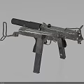 Tactical Military Machine Gun With Metal Frame Bipod Stand And Long Barrel Design