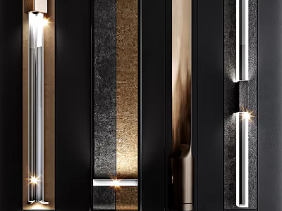 Modern Decorative Wall Lamps With Metal And Glass Design For Interior Lighting 3d model