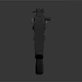 High Quality Modern Black Assault Rifle With Orange Grip And Tactical Components