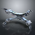 Futuristic Sci Fi Mechanical Structure With Metallic Components And Intricate Design