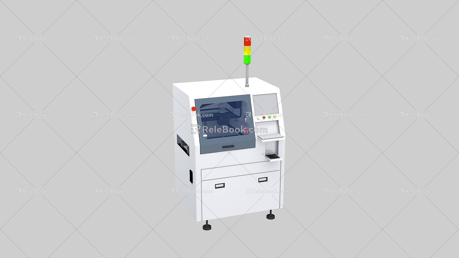 Labeling machine virtual simulation demonstration animation SMT production line 3d model