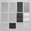 Horizontal And Vertical Window Blinds In Various Colors And Modern Designs 3d model