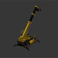Yellow Black Mobile Telescopic Boom Lift Equipment with Extendable Forks for Construction