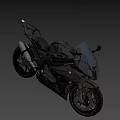Black Sports Motorcycle With Sleek Design Alloy Wheels And Sporty Seat