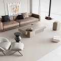 Modern Sofa Coffee Table Combination Sofa 3d model