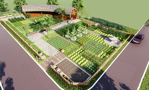 Modern Farming Experience Park 3d model