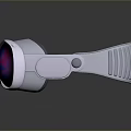 Modern VR Headset With White Frame And Colorful Display Screen Design