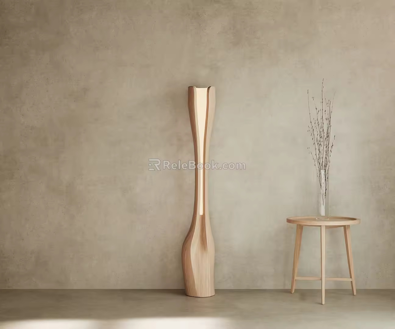 AI Creative Log Floor Lamp Simple European Floor Lamp Nordic Floor Lamp Minimalist Log Floor Lamp 3d model