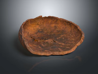 Natural Wooden Decorative Ornament Set With Rustic Texture And Organic Shape 3d model