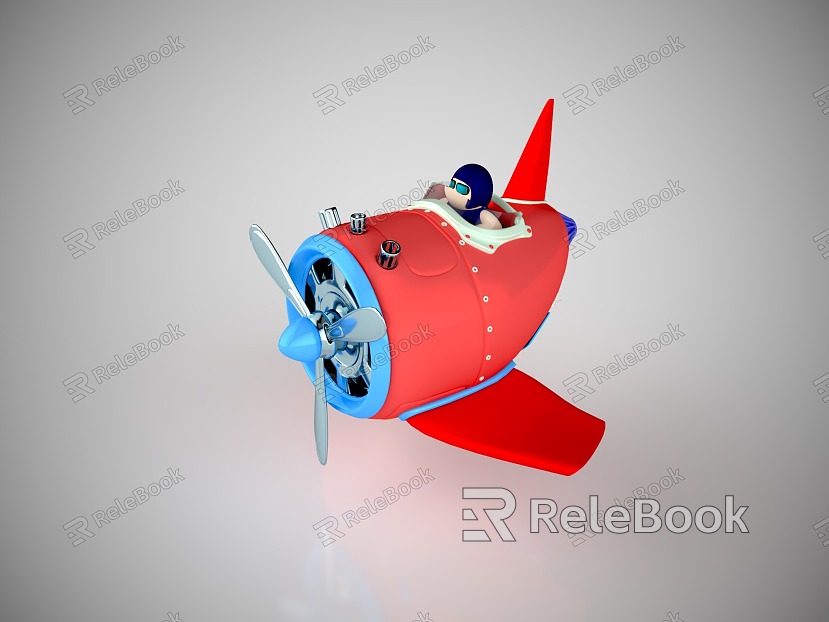 Modern Cartoon Aircraft model