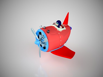 Modern Cartoon Aircraft 3d model